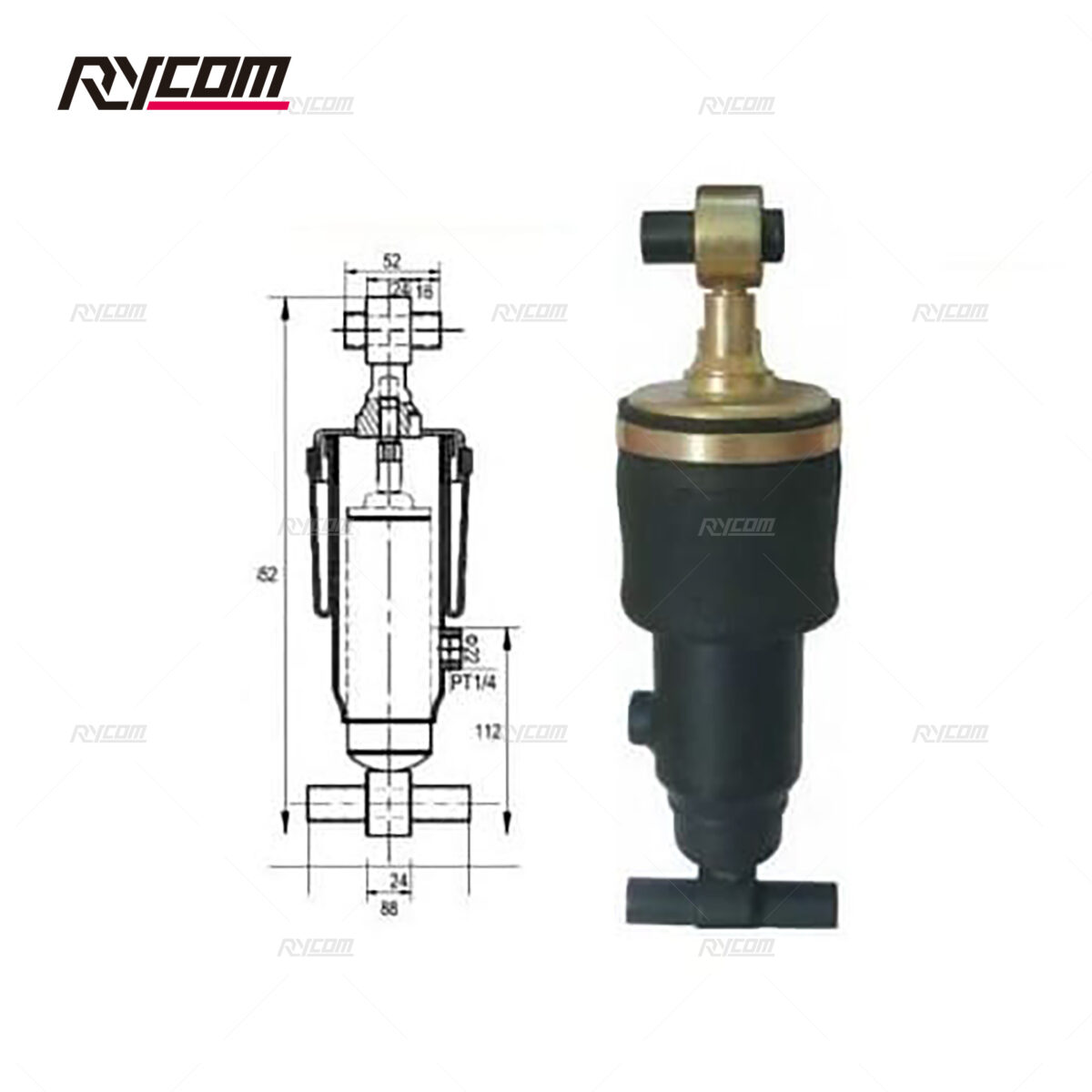 Truck Cab Suspension Shock Absorber 52270-1350 For Nissan Hino - Image 3